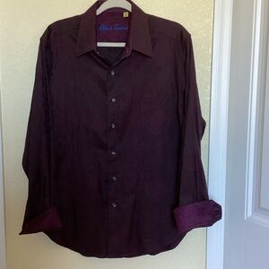 Robert Graham Men's Deep Purple Button Down Shirt